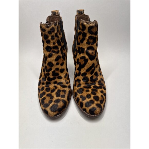 Madewell Women’s Reagan Leopard Booties Brown Calf Hair Booties Sz 7.5 - Picture 2 of 7